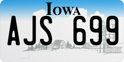IA license plate AJS699