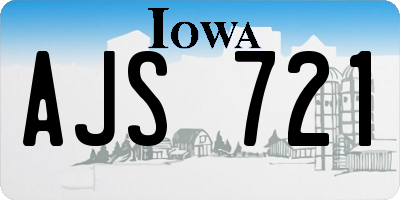 IA license plate AJS721