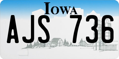 IA license plate AJS736