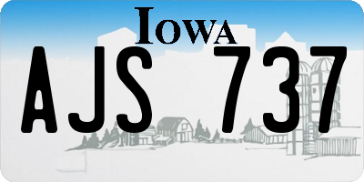 IA license plate AJS737