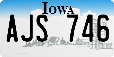IA license plate AJS746