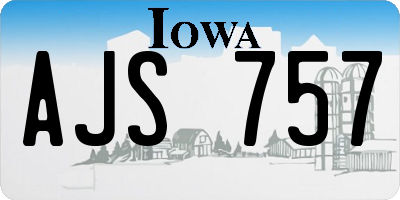 IA license plate AJS757
