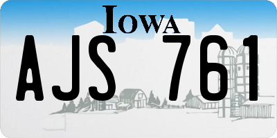 IA license plate AJS761