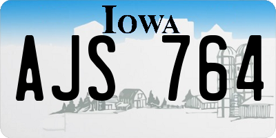 IA license plate AJS764