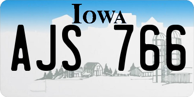 IA license plate AJS766