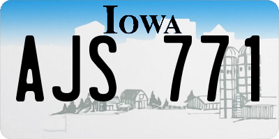 IA license plate AJS771