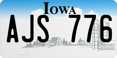 IA license plate AJS776