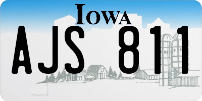 IA license plate AJS811