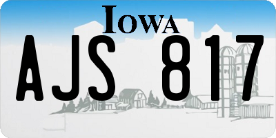 IA license plate AJS817