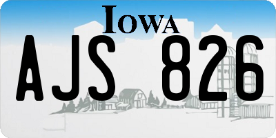 IA license plate AJS826