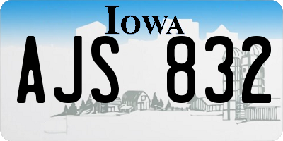 IA license plate AJS832