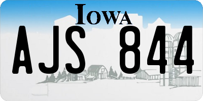 IA license plate AJS844