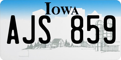 IA license plate AJS859