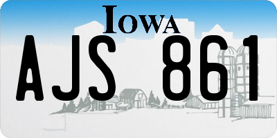 IA license plate AJS861
