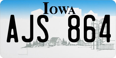 IA license plate AJS864