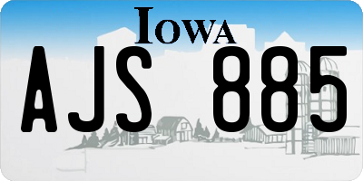 IA license plate AJS885