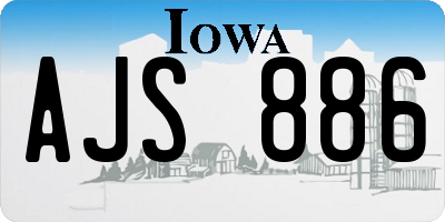 IA license plate AJS886