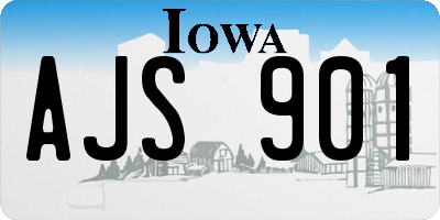 IA license plate AJS901