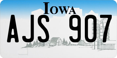 IA license plate AJS907