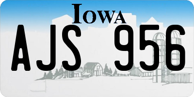 IA license plate AJS956