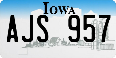 IA license plate AJS957
