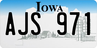 IA license plate AJS971