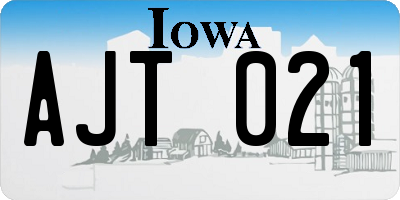 IA license plate AJT021