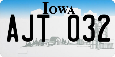 IA license plate AJT032