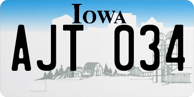 IA license plate AJT034