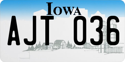 IA license plate AJT036