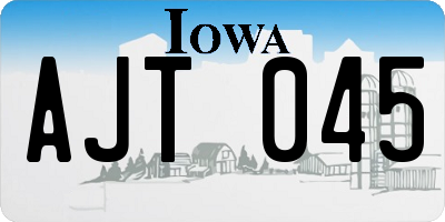 IA license plate AJT045