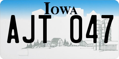 IA license plate AJT047