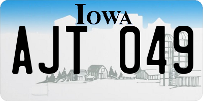 IA license plate AJT049
