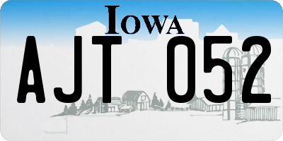 IA license plate AJT052