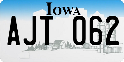 IA license plate AJT062