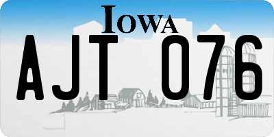 IA license plate AJT076