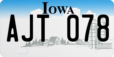 IA license plate AJT078