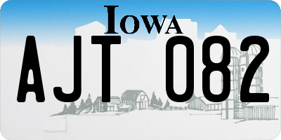 IA license plate AJT082