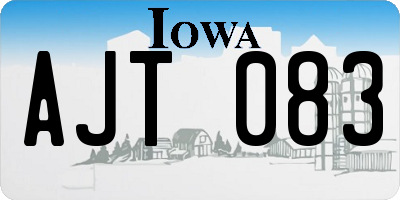 IA license plate AJT083