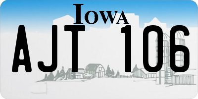 IA license plate AJT106