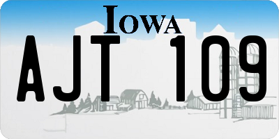 IA license plate AJT109