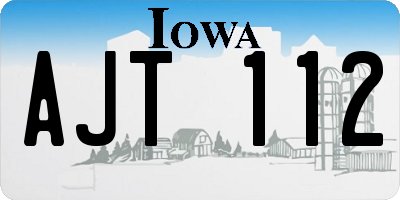 IA license plate AJT112