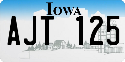 IA license plate AJT125