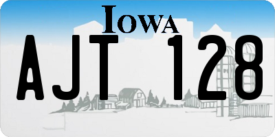 IA license plate AJT128