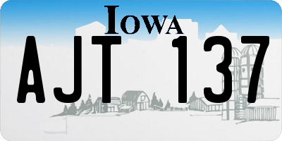 IA license plate AJT137