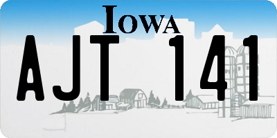 IA license plate AJT141