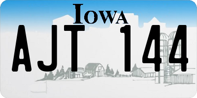 IA license plate AJT144