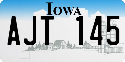 IA license plate AJT145