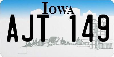 IA license plate AJT149