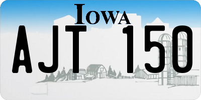 IA license plate AJT150